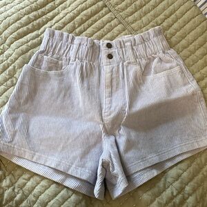 Hollister corduroy blue shorts high-rise